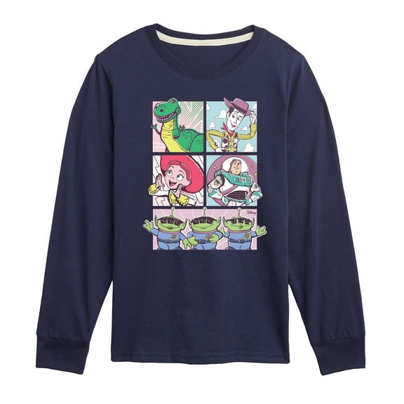 Toy Story 4 - Sunny Side Up Grid - Toddler & Youth Long Sleeve Graphic T-Shirt