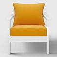 thumbnail image 2 of WestinTrends Avalon Outdoor Modern HDPE Patio Club Chair with Deep Seat Cushions, White/Yellow, 2 of 10