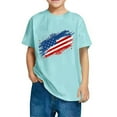 thumbnail image 3 of CFLVAEK American Flag T Shirts for Kids Casual Short Sleeve Round Neck Cotton Tshirt 4th of July Patriotic Tshirts Celebrate Indenpendence Day Tops 4 Years, 3 of 7