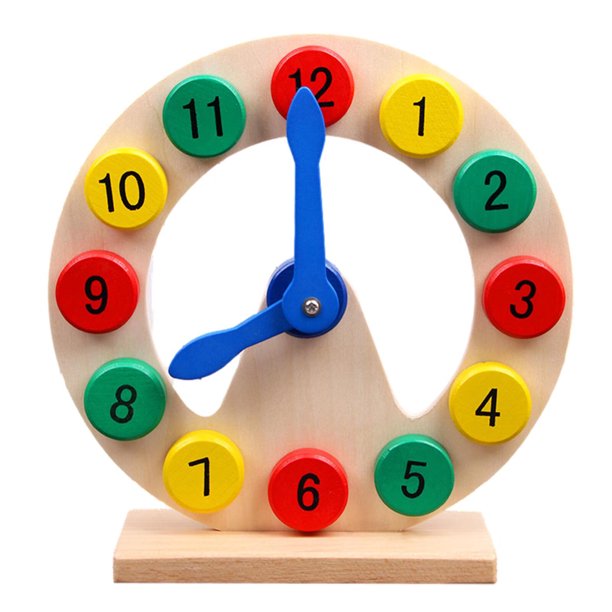Wooden Clock Toy Learning Time Clock For Kids Time Toys For Kids, Montessori Wooden Toys
