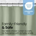 thumbnail image 3 of AllWays Plaza  Green Shower Curtain, Fabric, Water Repellent Shower Curtain, Decorative Bathroom Curtains, 72" W x 72" H, Heavy Duty, Easy to Clean(Green), 3 of 12