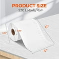 thumbnail image 2 of GFDYREE 4"x6" Direct Thermal Shipping Label Compatible with DYMO LabelWriter 4XL 1744907,1755120, Perforated Postage Label Paper for , DYMO, Rollo, Zebra, Permanent Adhesive, 220 Labels/Roll, 2 of 6