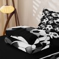 thumbnail image 5 of Homewish Football Sport Game Zipper Twin Comforter Sets with Fitted Sheet and 2 Pillowcases,Soccer Ball Gaming Zipper Bedding Set For Kids Boys,Black Reversible,4 Pieces, 5 of 7