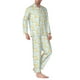 thumbnail image 2 of Balery Roosters Pijama para Hombre de Dos Piezas con Manga Larga, Conjunto de Dormir y Descanso Suave con Bolsillos-Medium, 2 of 7