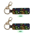 thumbnail image 2 of Wukai Pixel Game Print Leather Car Keychain, Universal Key Fob Keychain, Leather Key Chain Holder for Men and Women,360 Degree Rotatable, 2 of 5
