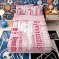 thumbnail image 2 of Erosebridal Pink Gymnastics Word Print Zipper Twin Comforter Sets with Fitted Sheet and 2 Pillowcases,Dancer Silhouette Pale Pink Base Accent Zipper Bedding Set,Blush White,4-Piece,Pink Reversible, 2 of 6