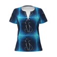 thumbnail image 3 of Naloa Cat Sketch Print T-Shirts Short Sleeve V Neck Tees for Women Fashion Tops Trendy Lightweight Soft Casual Summer Outfits Clothes, 3 of 5