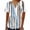 Light Blue, variant on cocolona Womens Summer Front Pleated Tops Button V Neck Short Sleeve T-shirts Casual Loose Blouse Trendy Vintage Print Tees