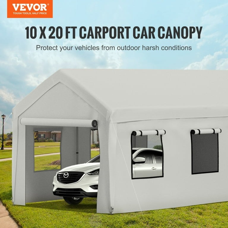 VEVOR Carport Canopy Car Shelter Tent 10 x 20ft for Auto Boats