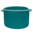 thumbnail image 2 of Hounds-tooth Bright Edge - Turquoise 14''x10'' Basket, 2 of 2