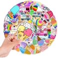 thumbnail image 3 of 50 Pcs Ice Cream Stickers for Laptop Vinyl Waterproof Decals, 3 of 5