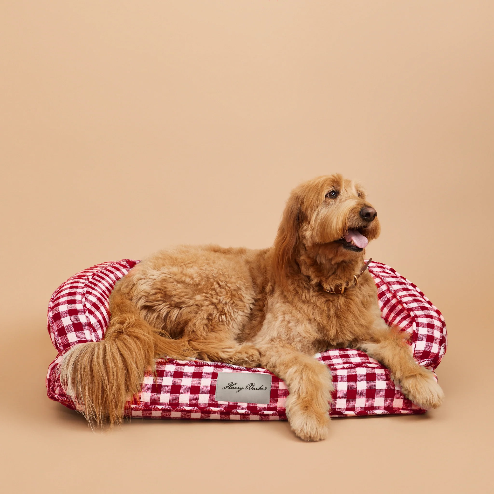 Harry Barker Red Buffalo Check Lounger, Large