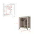 thumbnail image 4 of Nmkwnr Wood Kitchen Bar Cabinet with 1 Open Shelf and 6 Wine Bottle Rack, Light Gray, 4 of 5