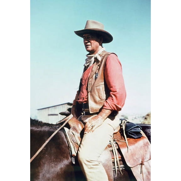 John Wayne Color 24x36 Poster The Commancheros on horseback