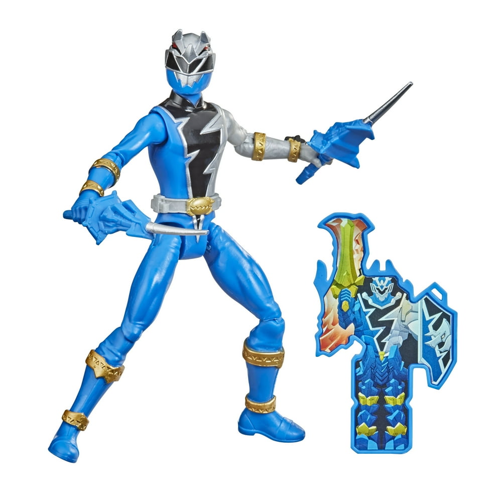Power Rangers Dino Fury Blue Ranger 6Inch Action Figure with Dino Fury