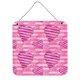 thumbnail image 1 of "Treasures Watercolor Hot Pink Striped Hearts Metal Print, 6"" H x 6"" W, Multicolor" Caroline's Treasures BB7566DS66, 1 of 1