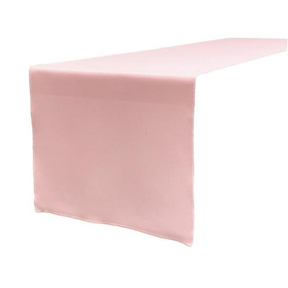 TCpop14x108-PinkLgtP37 Polyester Popeline Table Runner&44; Rose Clair - 14 x 108 Po.