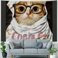 thumbnail image 4 of Orinice Cute Cat Tapestry Wall Hanging Unique Style Graphic Tapestries Home Wall Decor for Living Room Bedroom Apartment Farmhouse Dorm - Mother's Day Gift 40x30inch, 4 of 6
