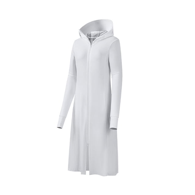 Fjuchai Veste de Protection Solaire UV à Manches Longues UPF 50+ pour Femmes avec Capuche Zippée et Poches