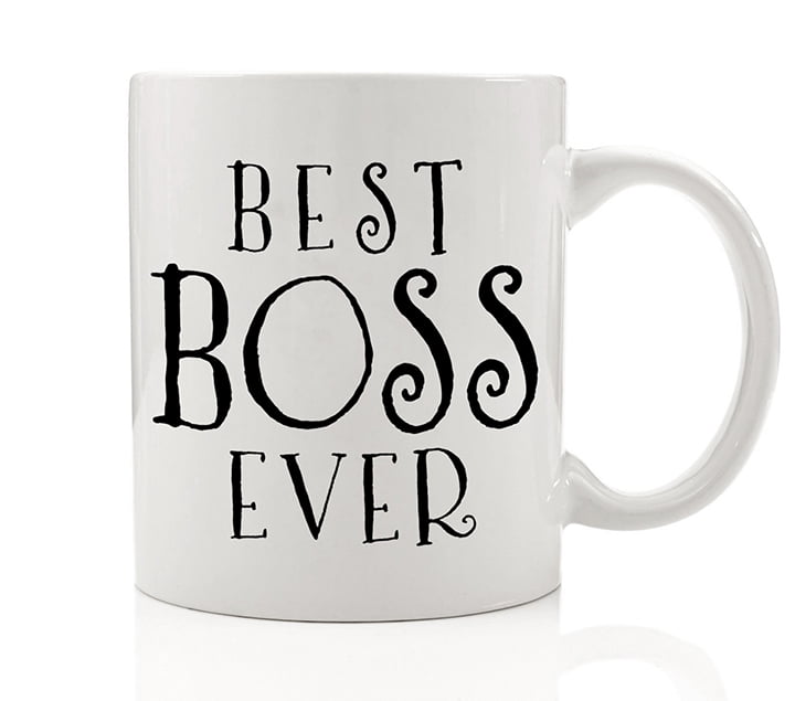 BEST BOSS EVER Coffee Mug #1 Lady Boss Gift for Women Manager Work Office Cup 
