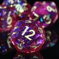 thumbnail image 5 of Mini Planet Rpg 7 Uds Dnd Sharp Edge Mtg juego de dados poliédricos de mazmorras y dragones hechos a mano de resina con revestimiento de brillo, 5 of 5