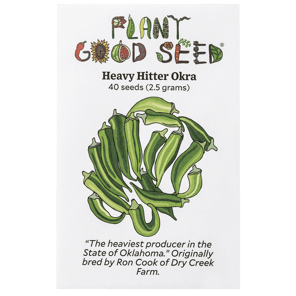 Plant Good Seed Organic Heavy Hitter Okra Seeds for Planting: 40 Count, High Yielding Summer Vegetable