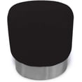 thumbnail image 2 of Strange DNA Isabella Ottoman | Polyester Fabric with Stainless Steel Base Stool | Round Cushion Padded Modern Footstool Rest Furniture for Living Room, Bedroom, Entryway or Hallway (Bella Black), 2 of 5