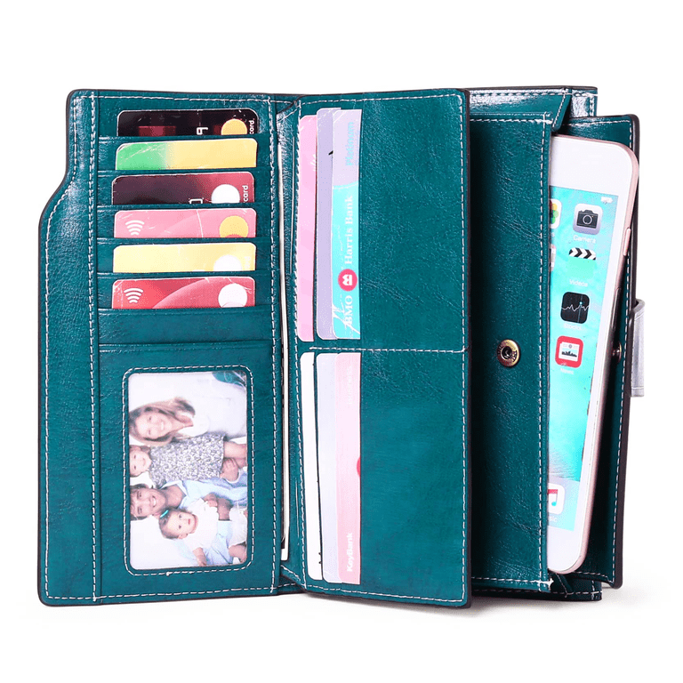 Sendefn Women's Genuine Leather RFID Wallet, Large Capacity photo 5