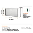 thumbnail image 3 of KFFKFF Barbecue Access Portal, 42W x 21H Inch Twin Exterior Cuisine Gateway, Stainless Steel Recessed Entry, Wall Upright Door with Grips, for Barbecue Island, Grill Spot, External Storage, 3 of 9