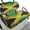 Abstract Wavy Pattern, variant on Pzuqiu 2-Piece Haiti Flag Golf Cart Seat Covers | Breathable Washable Universal Fit for Most 2-Seater Golf Carts