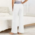 thumbnail image 6 of White Women's Casual Pants, Women'S Comfy Casual Pajama Pants Floral Print Drawstring Palazzo Pants Wide Leg,Women's Casual Pants XL, 6 of 8