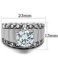 thumbnail image 2 of Womens Bold Diamond Ring, Bulky Diamond Engagement Ring, Solitaire Diamond Wedding Ring, Cocktail Diamond Partywear Ring, Wide Shank Band, 925 Sterling Silver, 2.4 Ct Simulated Diamond, 2 of 5