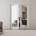 thumbnail image 2 of 60" X 80" Interior Mirrored French Doors Primed Double French Doors With Hardware Kit Handles, 2 of 8