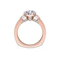 thumbnail image 2 of 0.80 Carat Brilliant Round Cut Natural Diamond Elegant Three Stone Ring for her Solid 18K Rose Gold Size 9.5, 2 of 8