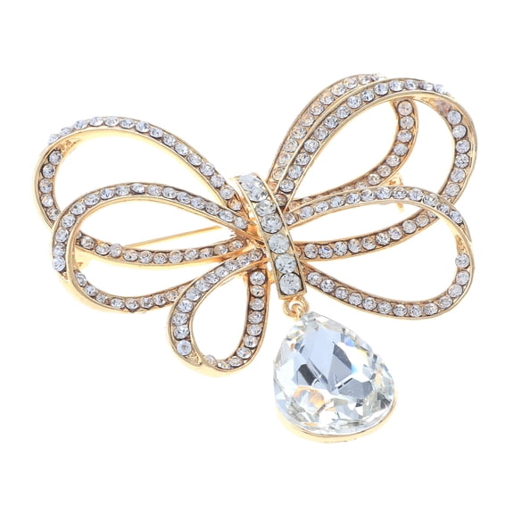 Crystal Flower Brooch