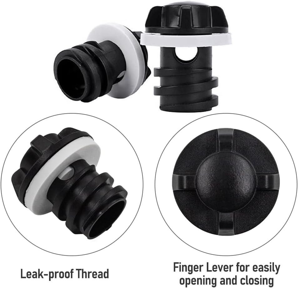 ABCISI Cooler Drain Plug Replacement, 4 Pack, Compatible with YETI, RTIC, Roadie & Tank Coolers, Leakproof Replacement Plug for Ice Chest, 1.4"W x 2"L