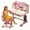 Pink #2, variant on YNCE 2025 New Updated Kids Desk and Chair Set, Height Adjustable Astronaut Pattern Children School Desk with Shelf & Large Drawers, Kids Writing Study Table for Boys Girls 3+