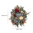 thumbnail image 4 of Muyoka Corona de guepardo de otoño para puerta delantera, corona redonda de todo el año Hermosa corona tejida a mano para puerta delantera de otoño con cartel bendecido, corona de granja de otoño para Muyoka Hogar, 4 of 7