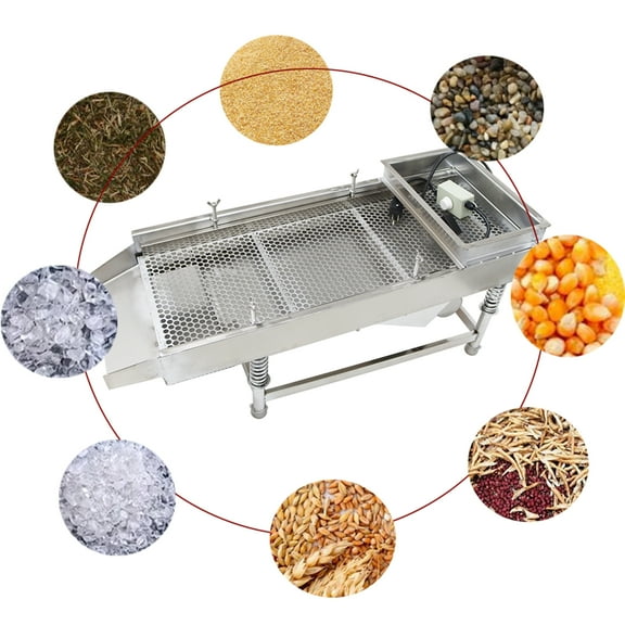 10MM Linear Vibrating Screen Single-Layer Small Stainless Steel Commercial 110V