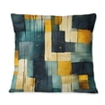 thumbnail image 3 of Designart "Fusion of Yellow and Teal Abstract Geometrics" Geometric Printed Throw Pillow, 3 of 5