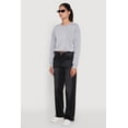 thumbnail image 4 of Women's Cropped Bubble Hem Long Sleeve Sweatshirt, 4 of 5