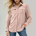 thumbnail image 5 of Otntypg Womens UPF 50+ UV Sun Protection Safari Shirts Casual Button Rolled-up Long Sleeve Outdoor Cool Quick Dry Fishing Hiking Gardening Shirts with Two Chest Pockets Pink S, 5 of 10