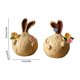 thumbnail image 3 of 2 Pcs Easter Bunny Resin Figurine Couple Statue, Hand Painted Rustic Farmhouse Decor, Cute Rabbit Ornament for Home Desk Shelf, Spring Garden Party Centerpiece, Wedding Gift Anniversary Decorations, 3 of 6