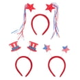 thumbnail image 1 of 3pcs para el cabello broches de la bandera americana aros de cabello día de independencia accesorios para la cabeza, 1 of 6