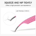 thumbnail image 4 of Natuhana Pinces Rouges Roses Pinces en Acier Inoxydable Haute Précision Anti-Statique pour Extensions de Cils Maquillage, 4 of 5