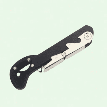 Black Boomerang Two-Step Soft Touch Waiter's Corkscrew - Set of 12