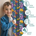 thumbnail image 3 of Blackout Kids Curtains,Colorful Dinosaurs Floral Motifs Pattern Childrens Insulated Curtains Set Of 2,Bedroom Essentials,Toddler Room Decor 52"x84", 3 of 5