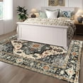 thumbnail image 6 of 6x9 Area Rug, Super Soft Washable Rugs for Living Room, Non-Slip Stain Resistant Vintage Rugs, Ultra-Thin Large Area Rugs, Black, 6 of 6