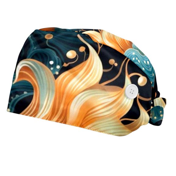 Sea Slug Hat Bouffant Cap Working Hat One Size Multi Color, 2 Pcs