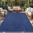 thumbnail image 3 of Fsddascl Vintage Navy Blue Outdoor Rug for Patio/Deck, Non-Slip Large Area Rug 6 x 9 Ft, Farmhouse Retro Dark Solid Color Linen Texture Indoor Outdoor Rugs Washable Area Rugs, Camping Rug Carpet, 3 of 9